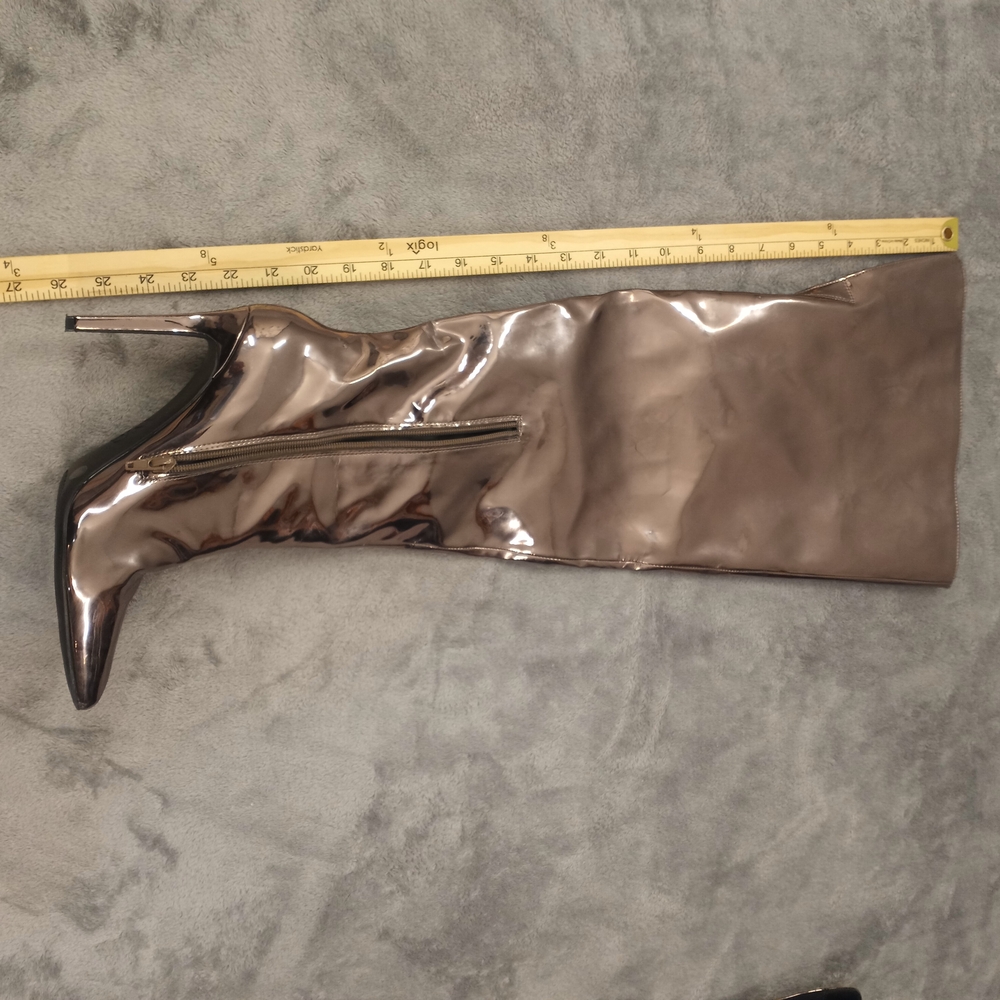 I.n.c. Women's Metallic Knee-High Stiletto Boots Size 9M - Picture 13 of 16